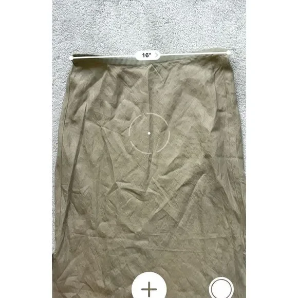 NWOT J Crew Gywneth linen slip skirt in green khaki, Med $118 A56 - Picture 4 of 8